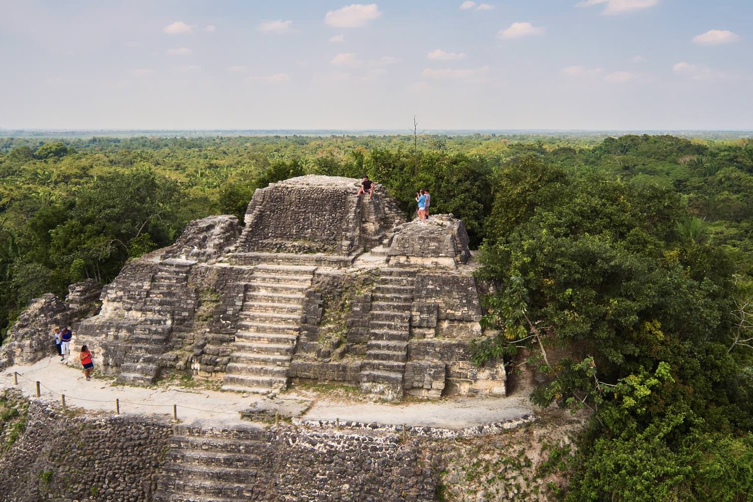 High Temple at the ancient city of Lamanai in Orange Walk, Belize